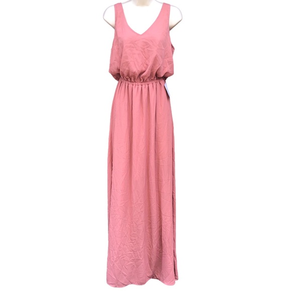 Show Me Your Mumu Medium Kendall Maxi Dress Rustic Mauve RM24 Bridesmaid - Picture 2 of 8